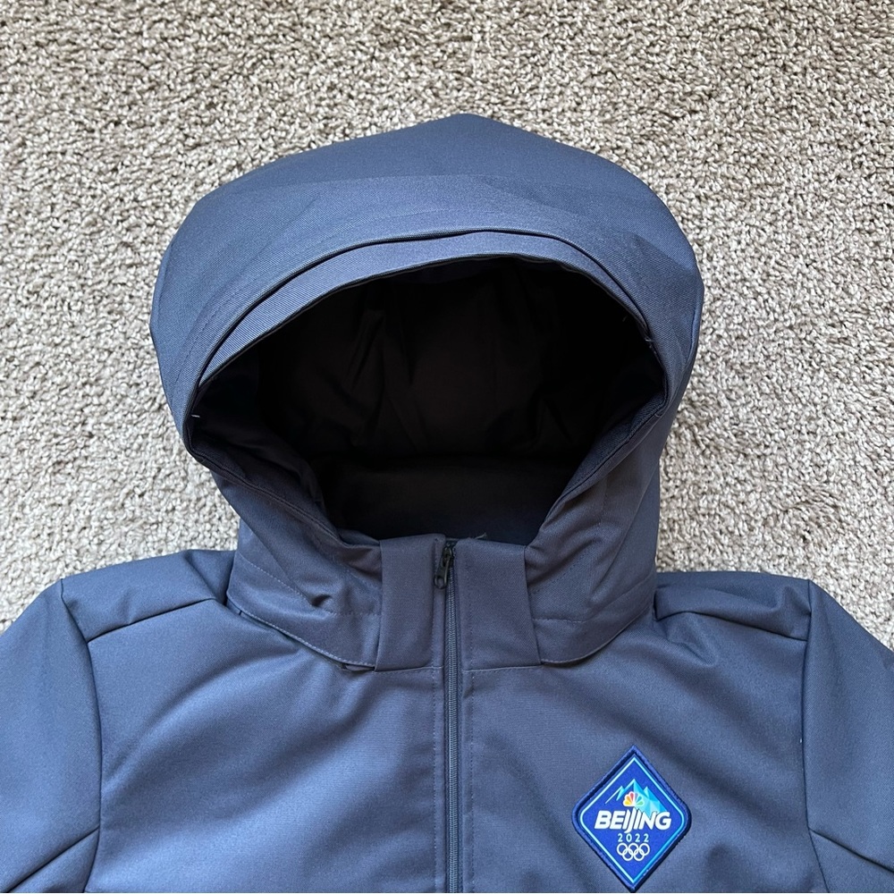 BEIJING OLYMPIC 2022 550 HOODED DUCK DOWN FILL JACKET WOMENS SIZE SMALL FULL ZIP - Picture 8 of 8